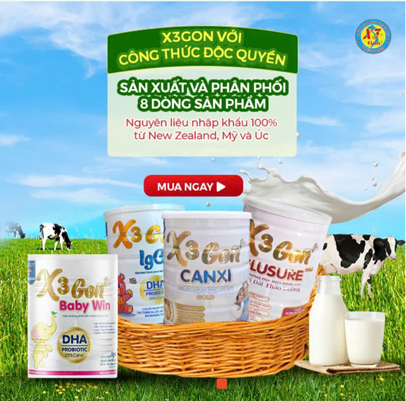 Sản phẩm sửa của tập đoàn X3 GON